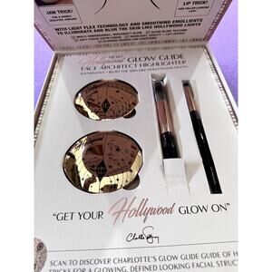 Charlotte Tilbury Hollywood Glow PR Box 2 highlighters & 2 brushes NEW
